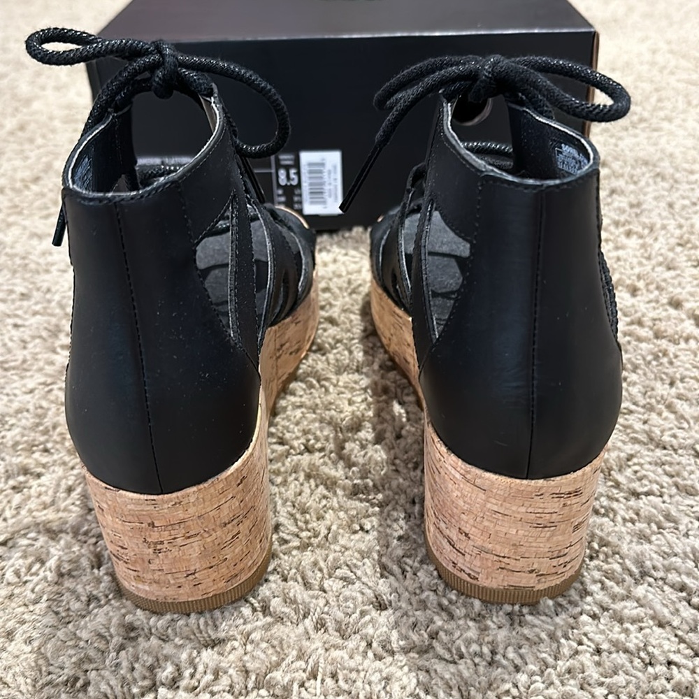 Sorel Cameron Flatform Lace black 8.5 Women’s sandals - Picture 3 of 8